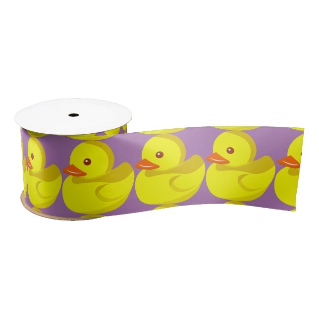Cute Rubber Duck Thunder_Cove Satin Ribbon (Spool)
