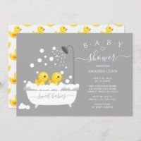 Cute Rubber Duck Twins Baby Shower