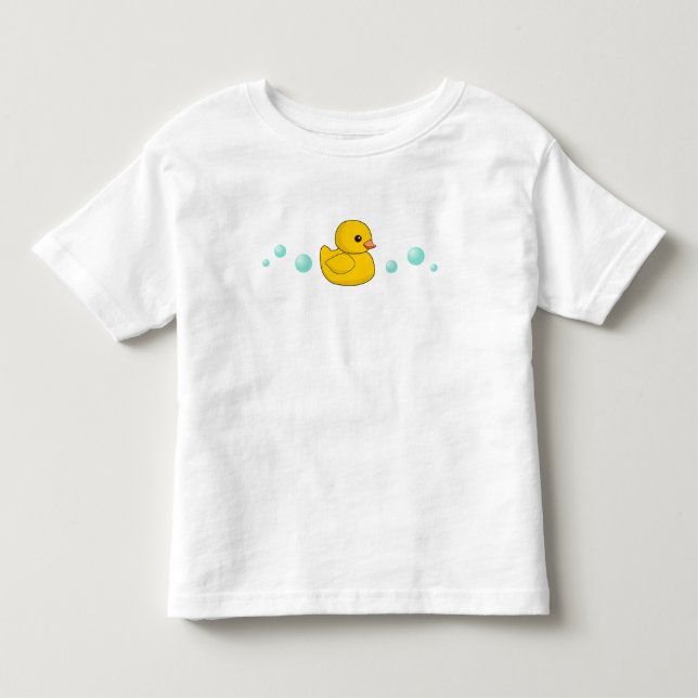 Cute Rubber Duck - Yellow Ducky - Kawaii Duckie Toddler T-Shirt (Front)