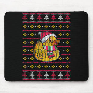Cute Rubber Duckie Duck Christmas Santa Clause  Mouse Mat