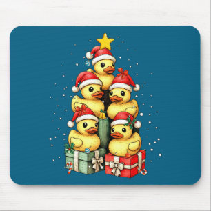 Cute Rubber Ducks Le Duckie Christmas Tree Xmas Ha Mouse Mat