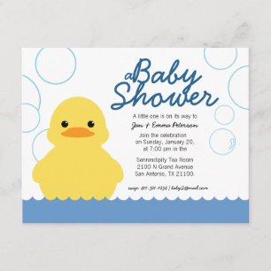 cute rubber ducky BABY SHOWER invitation