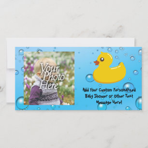 Cute Rubber Ducky/Blue Bubbles