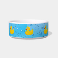Cute Rubber Ducky/Blue Bubbles
