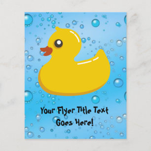 Cute Rubber Ducky/Blue Bubbles Flyer