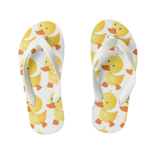 Cute Rubber Ducky Kid's Flip Flops (Footbed)