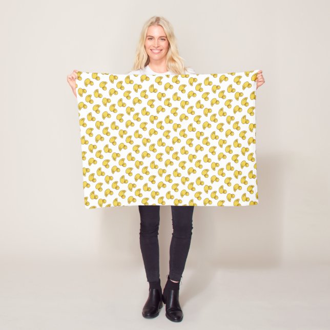 Cute Rubber Ducky Pattern Fleece Blanket (In Situ)