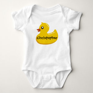 Cute Rubber Ducky Personalised Girl/Boy Baby Bodysuit