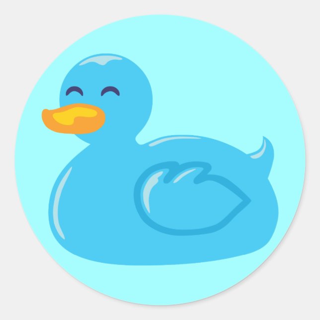 Cute Rubberducky Classic Round Sticker (Front)