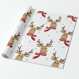 Cute Rudolph Christmas Pattern Wrapping Paper