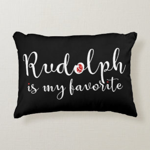 Cute Rudolph is my favourite black and white dot Decorative Cushion