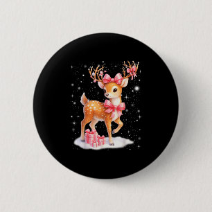 Cute Rudolph Nk Coquette Pajamas Christmas Xmas Gi 6 Cm Round Badge