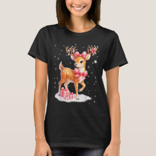 Cute Rudolph Nk Coquette Pajamas Christmas Xmas Gi T-Shirt