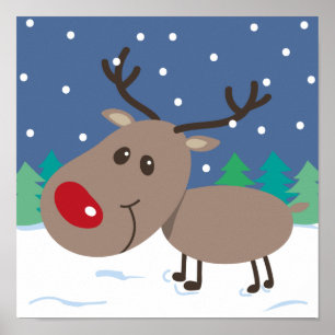 Cute Rudolph - Poster
