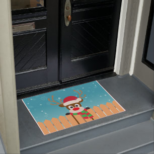 Cute Rudolph The Red Nose Reindeer Doormat