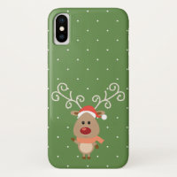 Cute Rudolph the red nosed reindeer cartoon