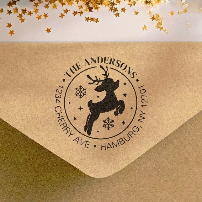 Cute Rudolph the Red Nosed Reindeer Christmas Rubber Stamp (Creator Uploaded)