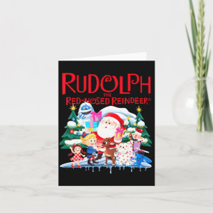 Cute Rudolph The Red Nosed Reindeer Christmas Spec Card