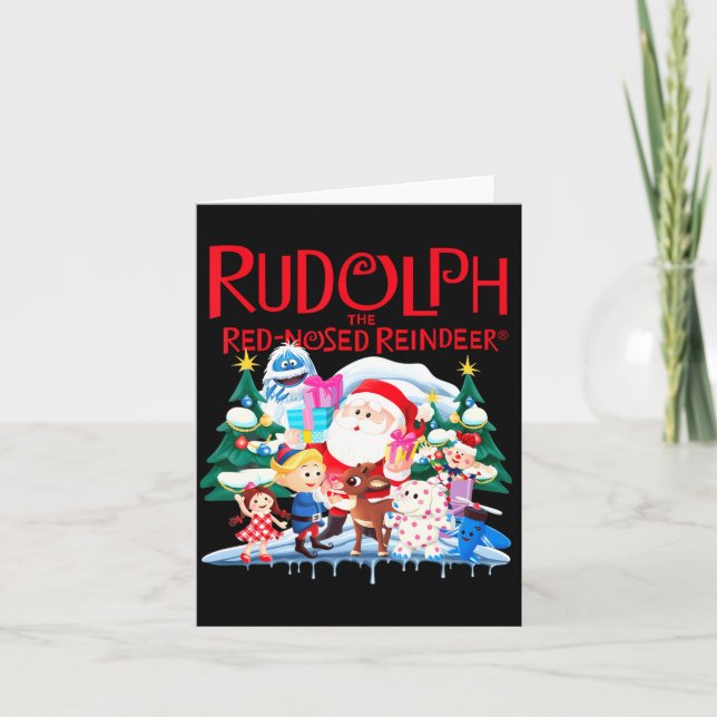 Cute Rudolph The Red Nosed Reindeer Christmas Spec Card (Front)