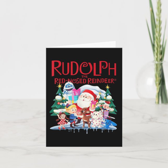 Cute Rudolph The Red Nosed Reindeer Christmas Spec Card (Front)