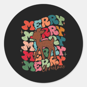 Cute Rudolph The Red Nosed Reindeer Christmas Spec Classic Round Sticker
