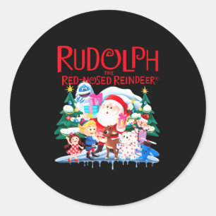 Cute Rudolph The Red Nosed Reindeer Christmas Spec Classic Round Sticker