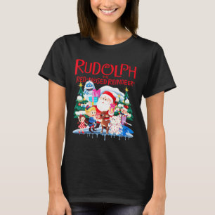 Cute Rudolph The Red Nosed Reindeer Christmas Spec T-Shirt