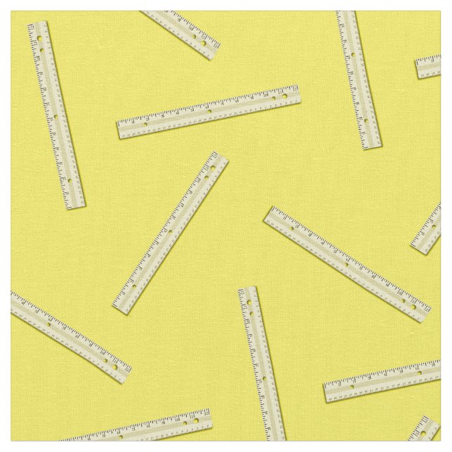 Cute Rulers School Supplies Craft Fabric (Close Up)
