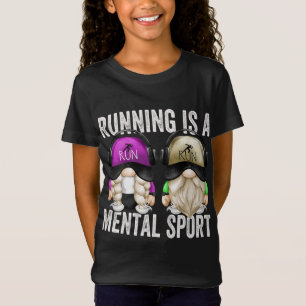 Cute Runners Gnome Couple Funny Running Is A Menta T-Shirt