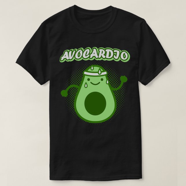 Cute running Avocado T-Shirt (Design Front)