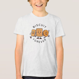 Cute Running Biscuits & Crackers Friends Kids' T Tri-Blend Shirt