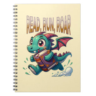 Cute running Book Dragon