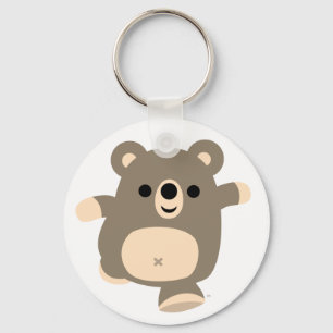 Cute Running Cartoon Bear Keychain