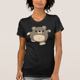 Cute Running Cartoon Bear women t-shirt
