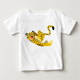 Cute Running Cartoon Cheetah Baby T-Shirt