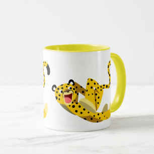 Cute Running Cartoon Cheetah Mug