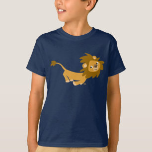 Cute Running Cartoon Lion Children T-Shirts