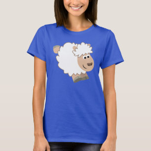 Cute Running Cartoon Sheep Women T-Shirt