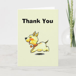 Cute Running Dog Illustration for Dog Lovers Card