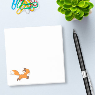 Cute Running Fox Post-it Notes