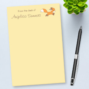 Cute Running Fox Post-it Notes