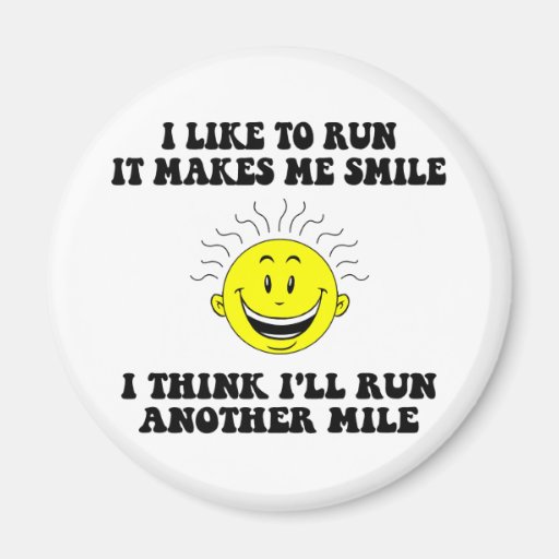 Image of Cute running saying Magnet