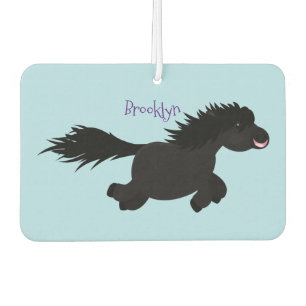 Cute running Shetland pony cartoon illustration  Car Air Freshener
