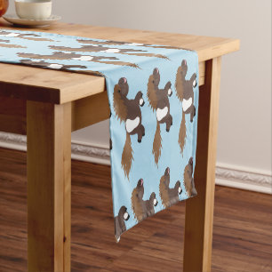 Cute running Shetland pony cartoon illustration Short Table Runner