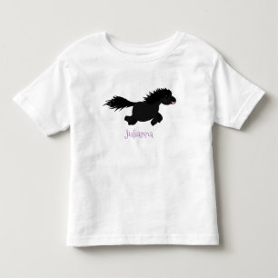 Cute running Shetland pony cartoon illustration Toddler T-Shirt