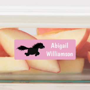 Cute running Shetland pony cartoon personalised 