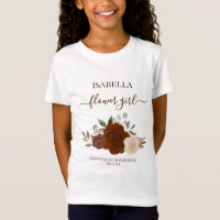 Cute Rust Orange Roses Flower Girl Gift Wedding