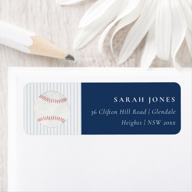 Cute Rust Our Little Champ Baseball Address (Insitu)