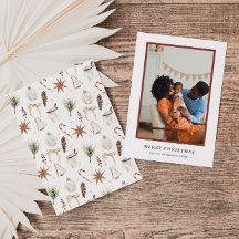 Cute Rustic Christmas Pattern Photo