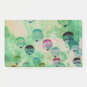 Cute, rustic, digital art round brush strokes post-it notes